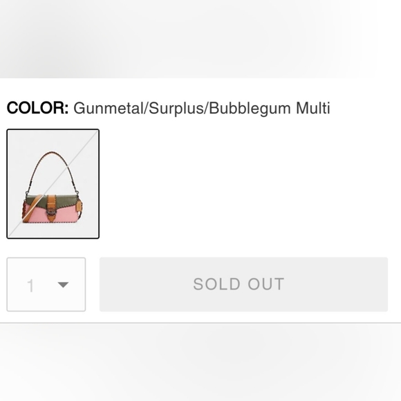 Coach, NWOT, Georgie Shoulder Bag in Colorblock with Whipstitch - Picture 10 of 10